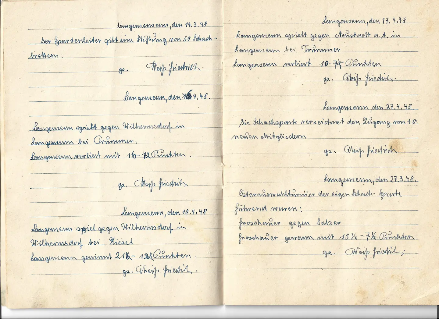 Stammrolle SK 1948 Langenzenn (Seite 1)